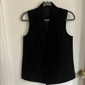 BCBGMaxAzria Black Sleeveless Blazer Vest